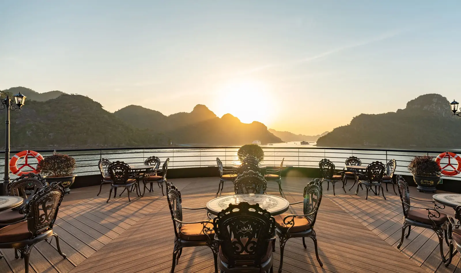 Sundeck at sunset