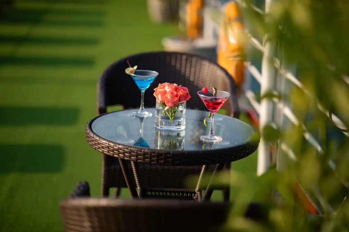 Cocktails on the sundeck