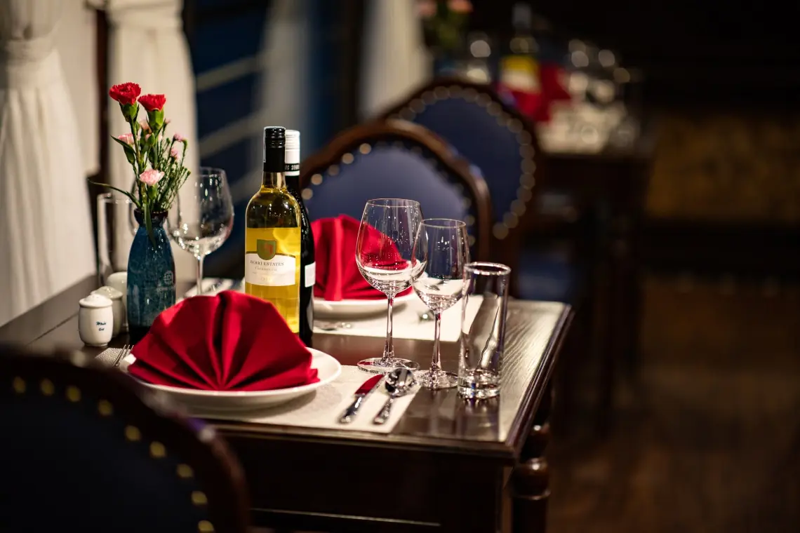 A table set for dinner
