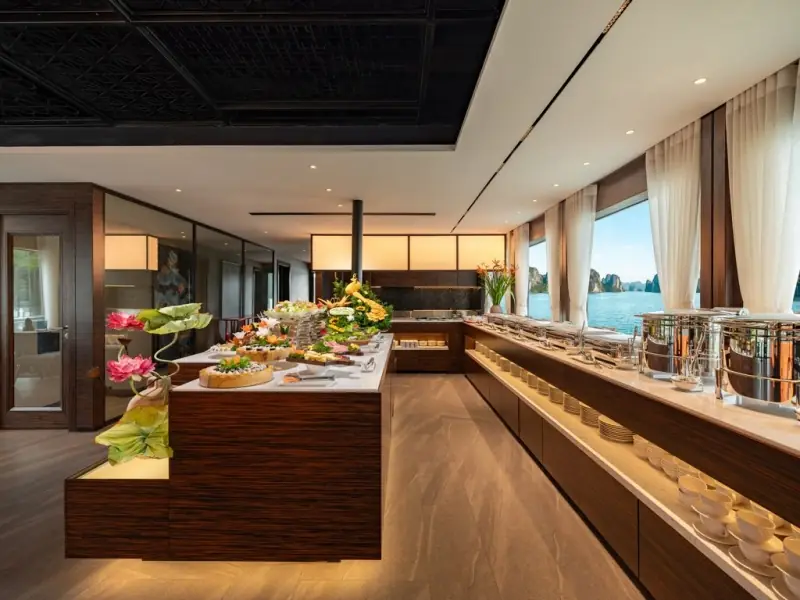 Buffet counter in the restaurant