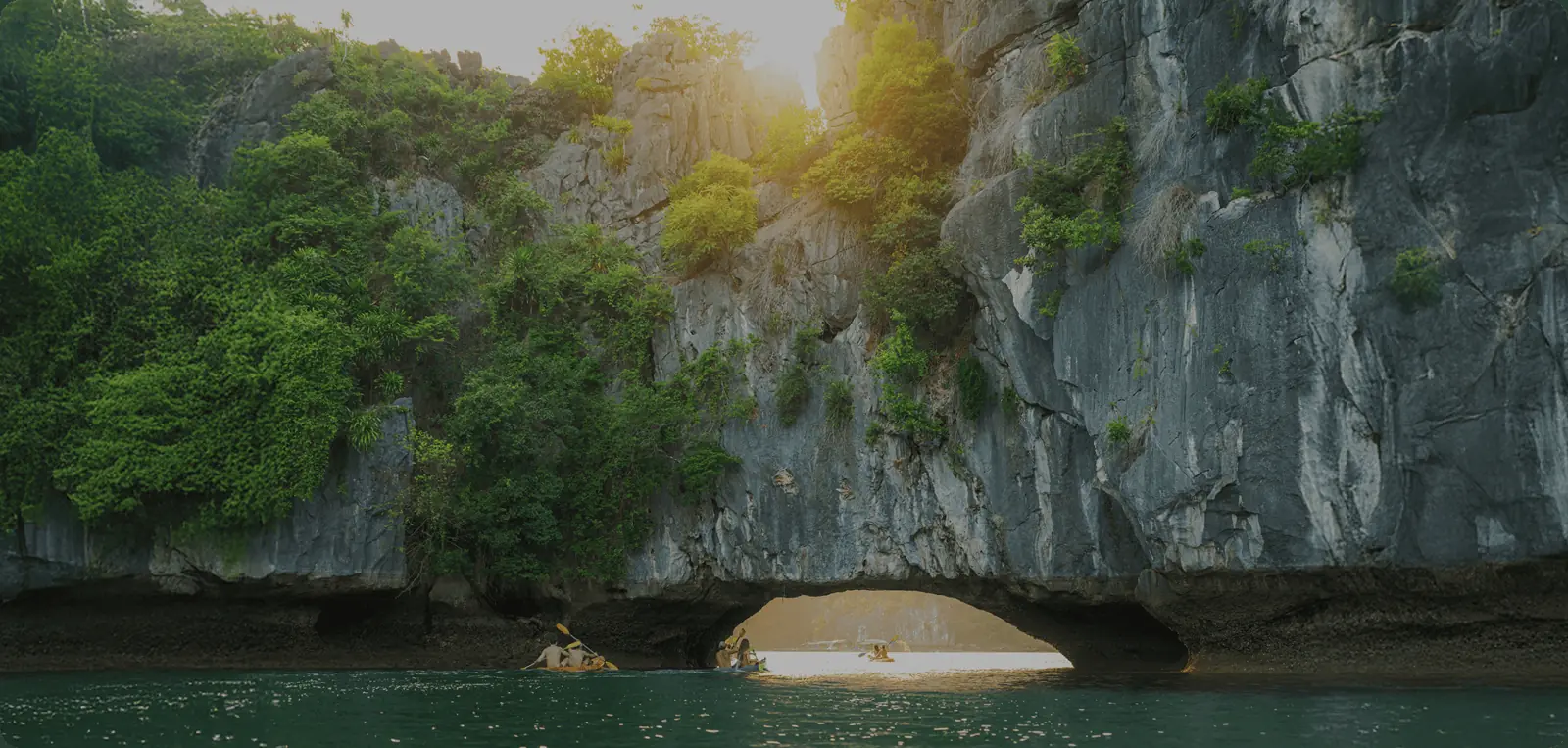 The Dark & Bright Cave arch in Lan Ha Bay