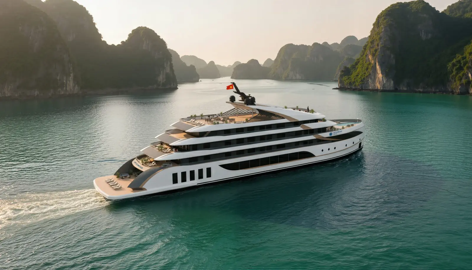 Victorious Cruise sailing in Ha Long Bay