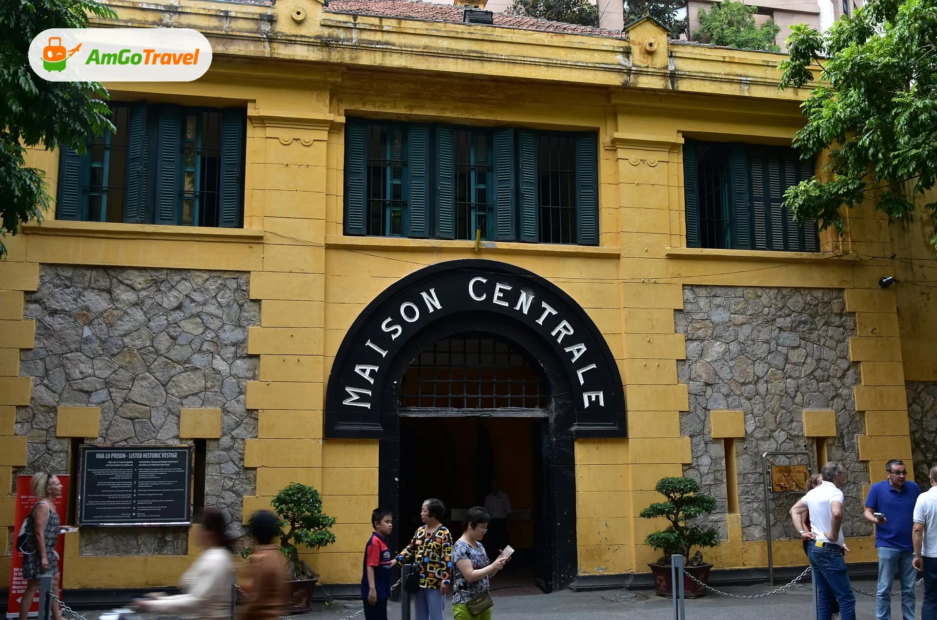 The Maison Centrale gate of Hoa Lo Prison museum, Hanoi