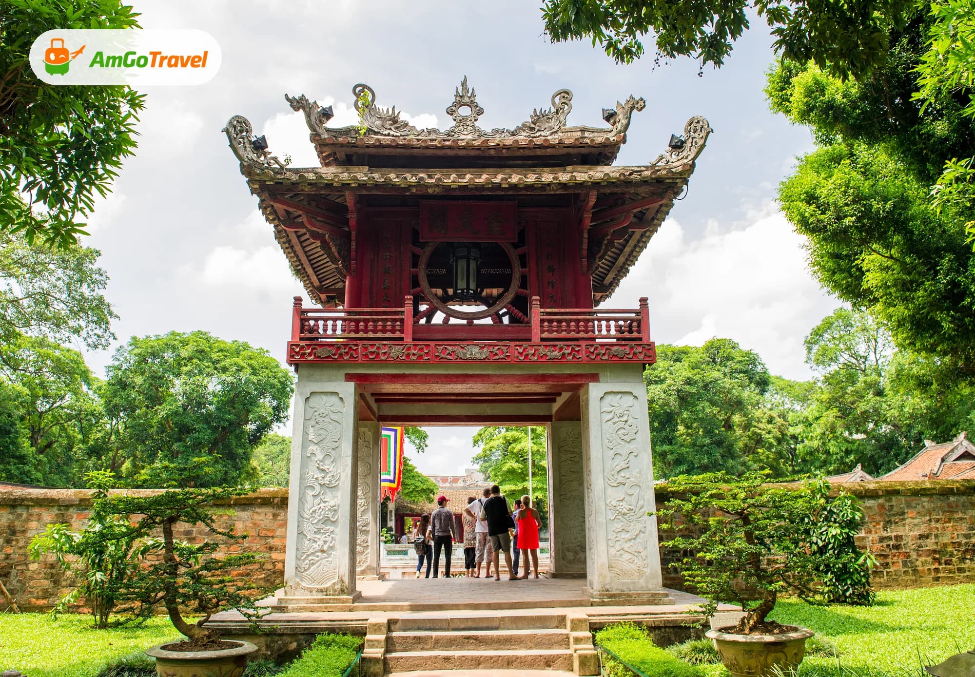 Khue Van Cac gate at Temple of Literature in Hanoi