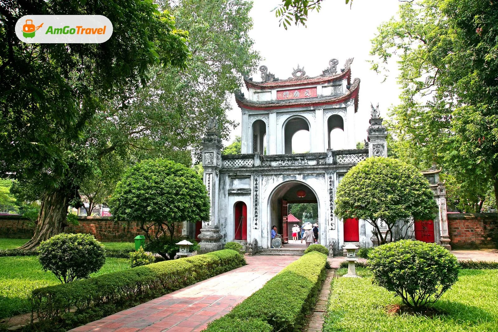 Courtyard of the Temple of Literature in Hanoi
