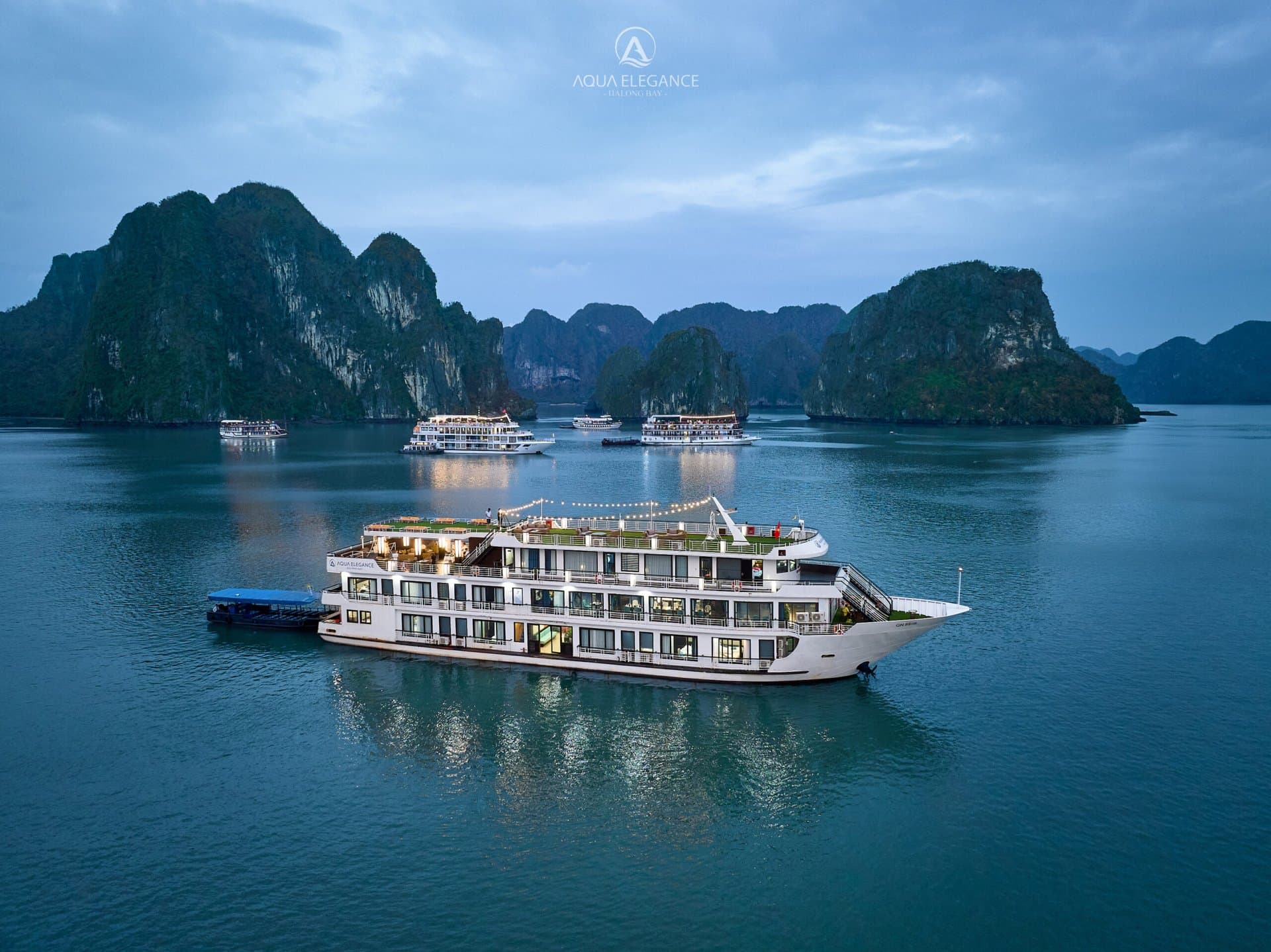 Aqua Elegance Cruise 2 Days 1 Night – 2 Days 1 Night Tour In Ha Long Bay – aerial view
