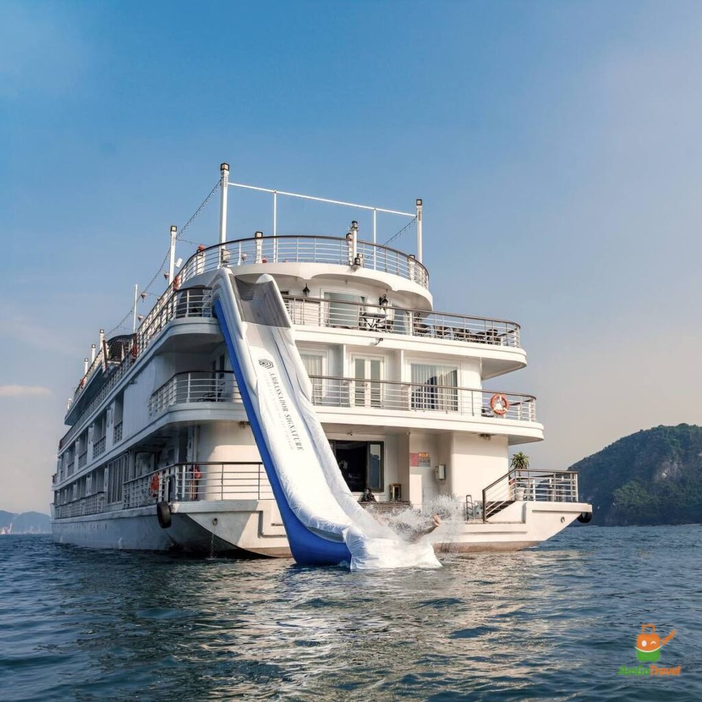 Water slide at the stern of Ambassador Signature Cruise