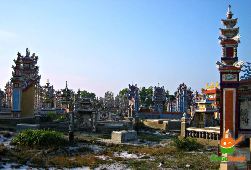 Ornate tombs of An Bang village, the "Ghost City" near Hue