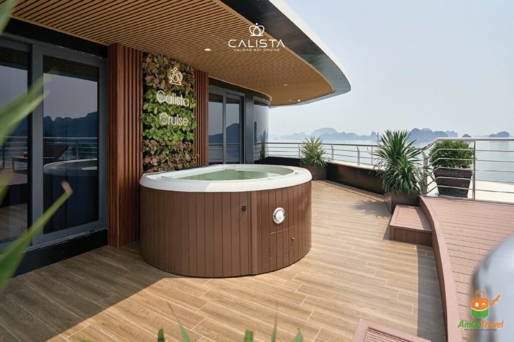 Outdoor heated Jacuzzi on Calista Cruise
