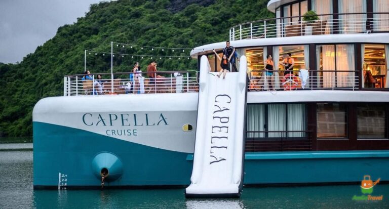 Water slide from the deck of Capella Cruise