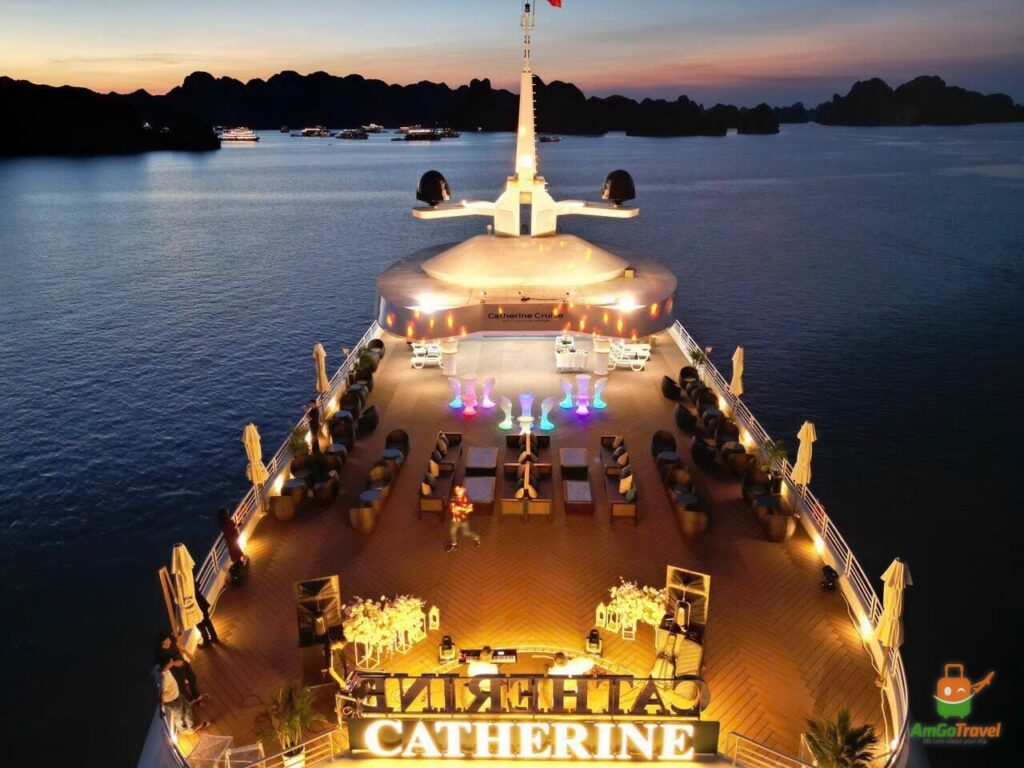 Catherine Cruise lit up at night