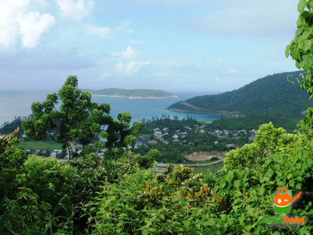 Green hills and coastline of the Cham Islands (Cu Lao Cham)