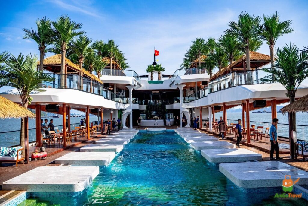 Four-season pool on Dolphin Halong Cruise