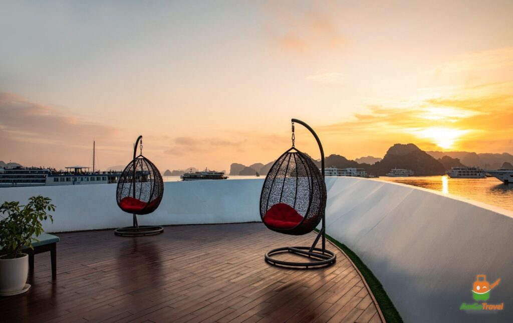 Sunset from the deck of Dora Cruise