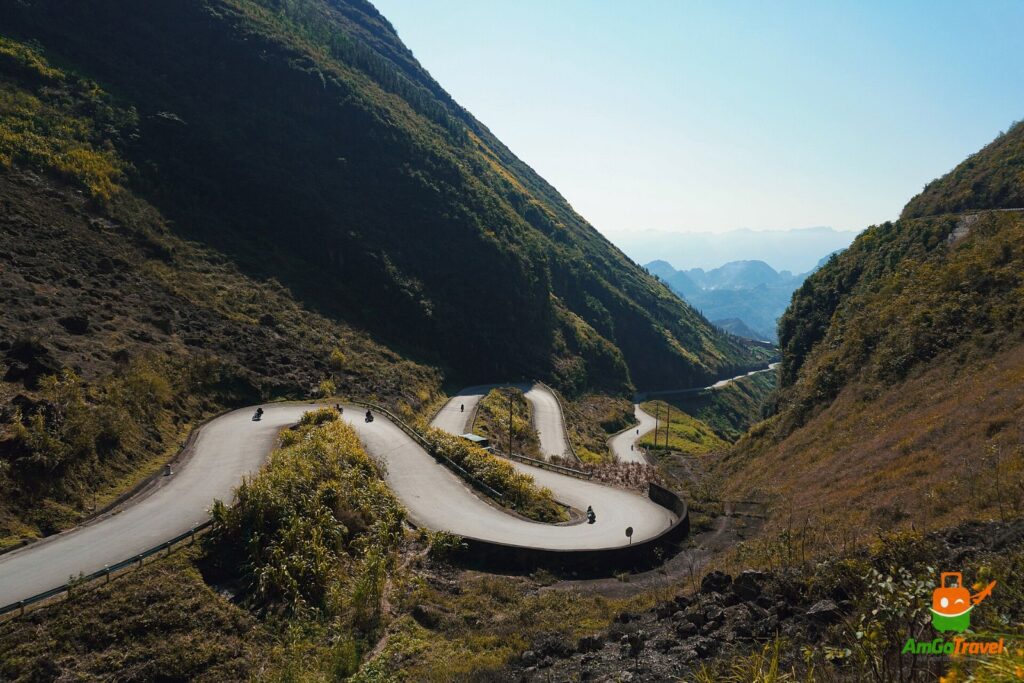 Switchbacks of Tham Ma Pass on the Ha Giang Loop