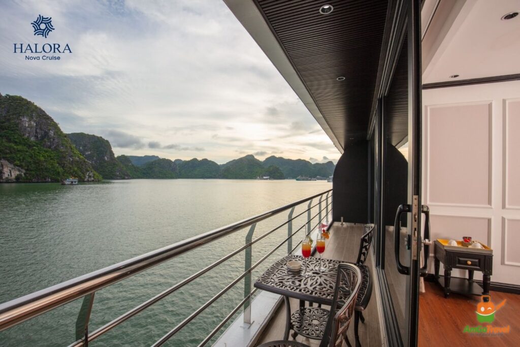 Private balcony on Halora Nova Cruise