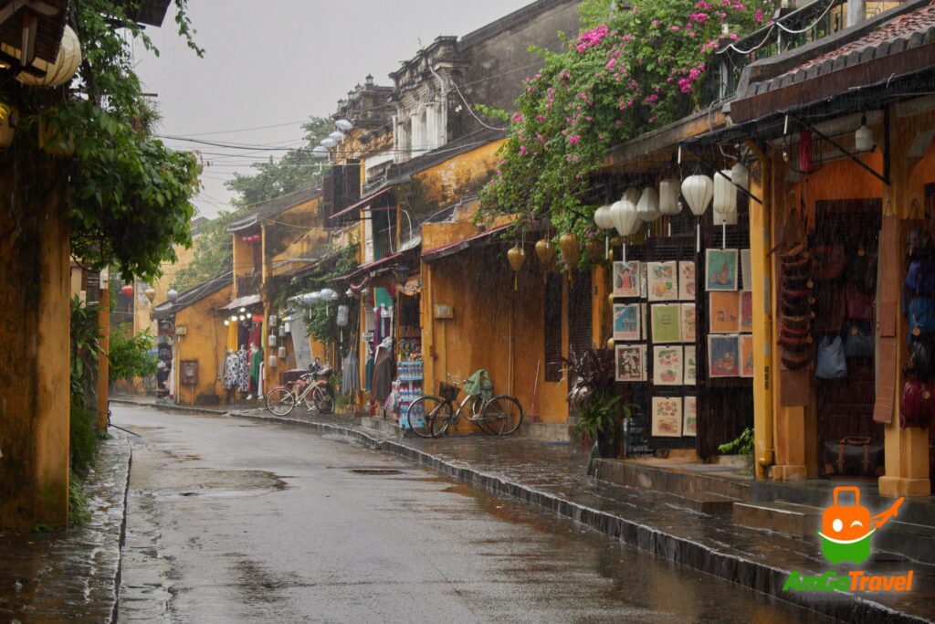 Old street of shophouses in Hoi An Ancient Town