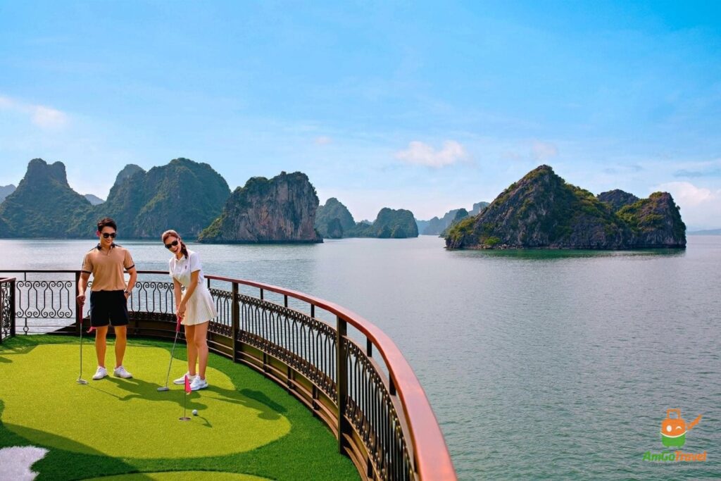 Mini golf on Indochine Premium Cruise