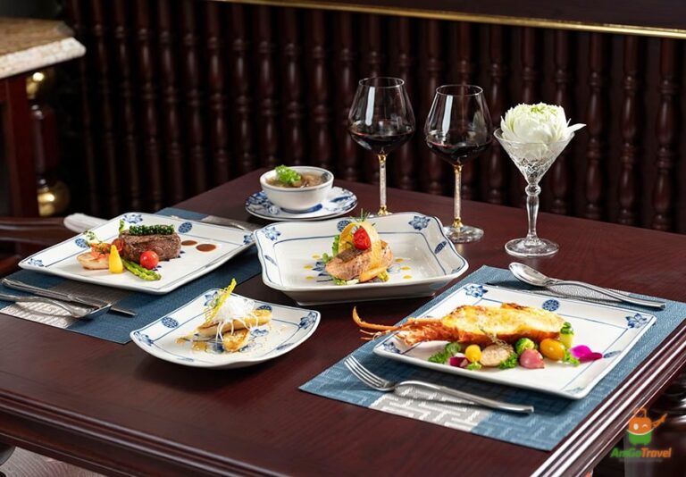 Dishes served on L’Amour Cruise