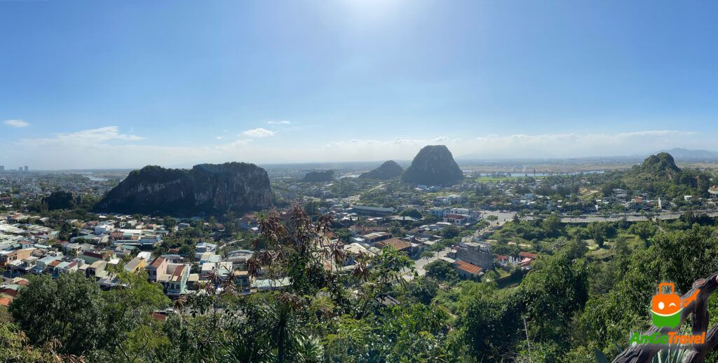 Marble Mountains (Ngu Hanh Son) rising over Da Nang