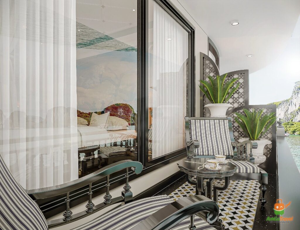 Private balcony on the cruise