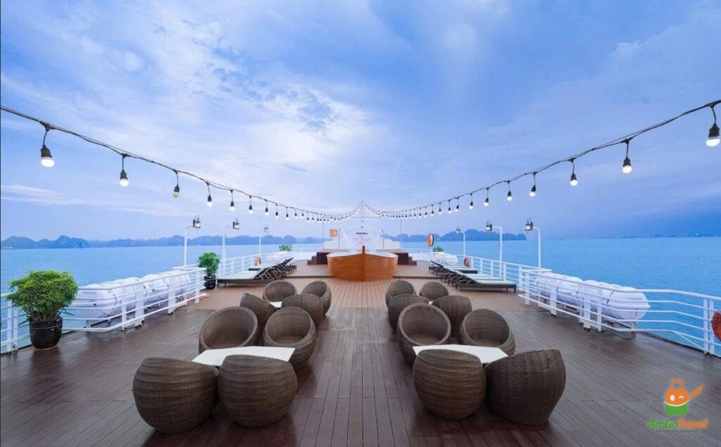 Sundeck lounge on Sea Coral Cruise