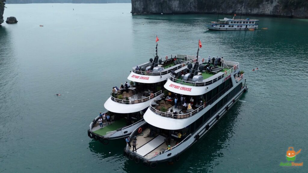 Sky Way cruises seen from above